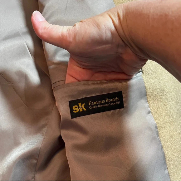 Vintage Tailors Row by Deansgate S&K Blazer Sport Coat Leather Buttons - Picture 5 of 16